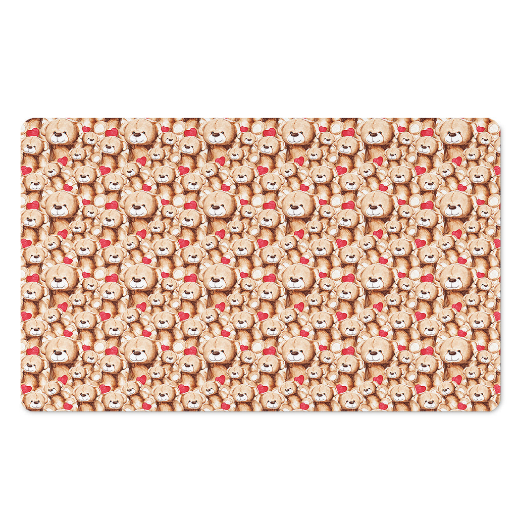 Lovely Teddy Bear Pattern Print Polyester Doormat