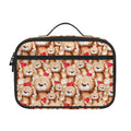 Lovely Teddy Bear Pattern Print Portable Lunch Bag