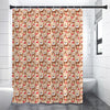 Lovely Teddy Bear Pattern Print Premium Shower Curtain