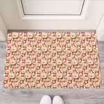 Lovely Teddy Bear Pattern Print Rubber Doormat