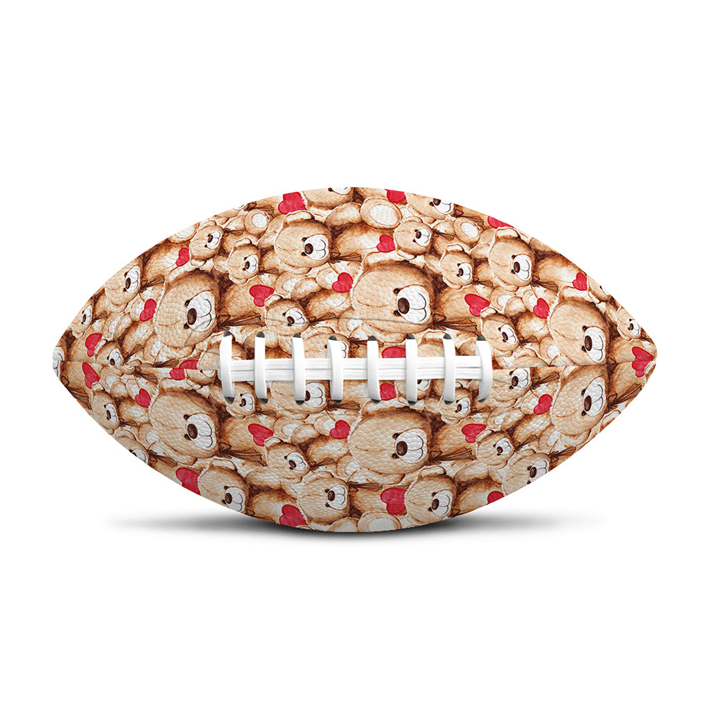 Lovely Teddy Bear Pattern Print Rugby Ball