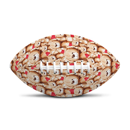 Lovely Teddy Bear Pattern Print Rugby Ball