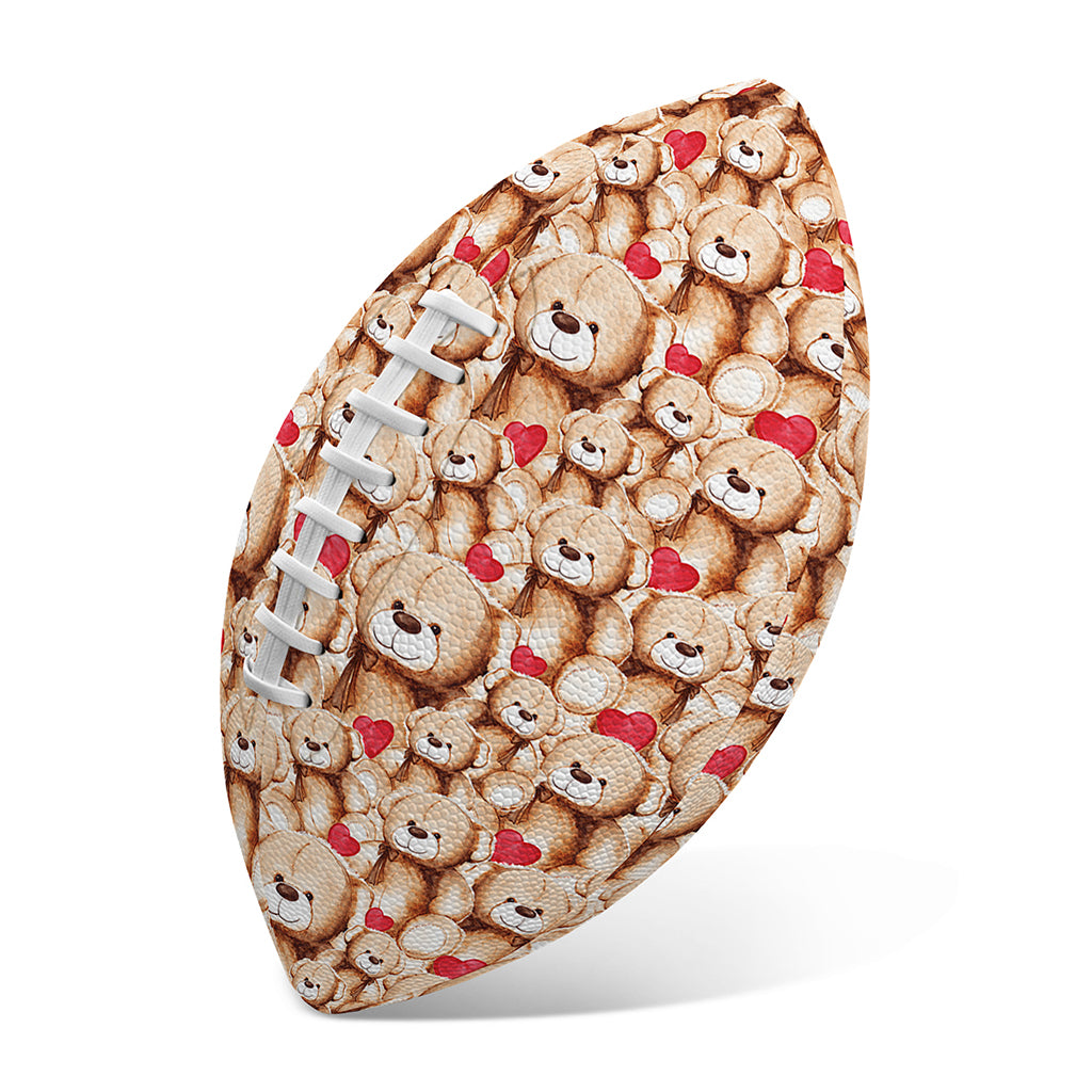Lovely Teddy Bear Pattern Print Rugby Ball