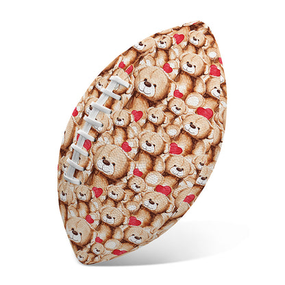 Lovely Teddy Bear Pattern Print Rugby Ball