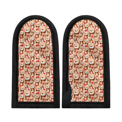 Lovely Teddy Bear Pattern Print Skillet Handle Cover
