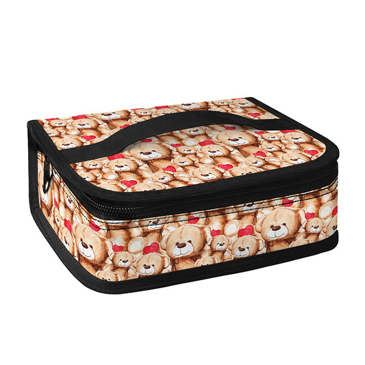 Lovely Teddy Bear Pattern Print Small Lunch Bag