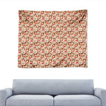 Lovely Teddy Bear Pattern Print Tapestry