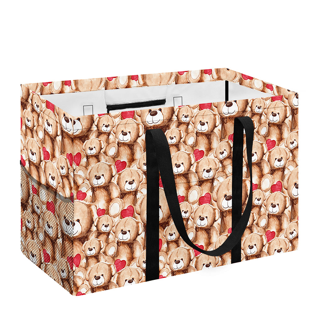 Lovely Teddy Bear Pattern Print Utility Tote Bag
