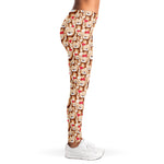 Lovely Teddy Bear Pattern Print Women's Leggings