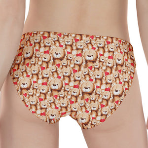 Lovely Teddy Bear Pattern Print Women's Panties