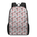 Lovely Yorkshire Terrier Pattern Print 17 Inch Backpack