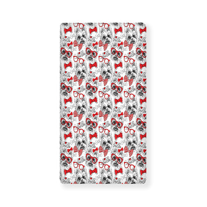 Lovely Yorkshire Terrier Pattern Print Baby Crib Sheet