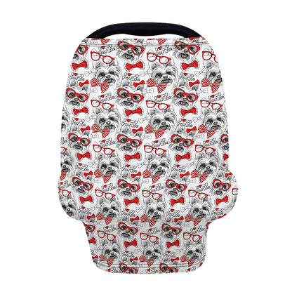 Lovely Yorkshire Terrier Pattern Print Baby Seat Cover