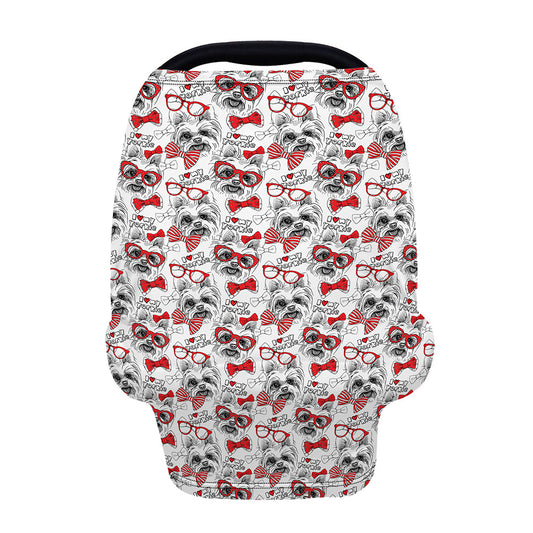 Lovely Yorkshire Terrier Pattern Print Baby Seat Cover