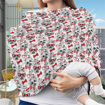 Lovely Yorkshire Terrier Pattern Print Baby Seat Cover