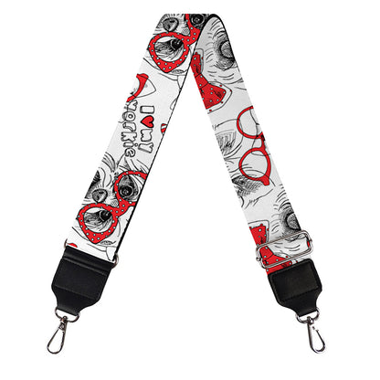Lovely Yorkshire Terrier Pattern Print Bag Strap