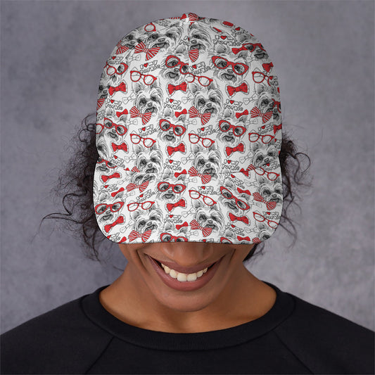 Lovely Yorkshire Terrier Pattern Print Baseball Cap