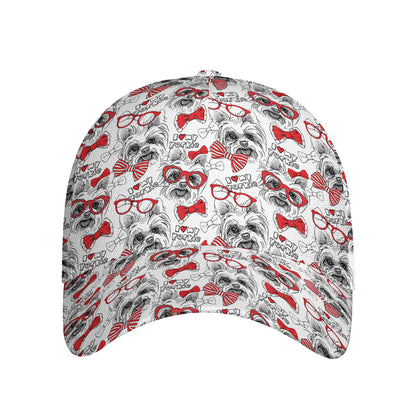 Lovely Yorkshire Terrier Pattern Print Baseball Cap