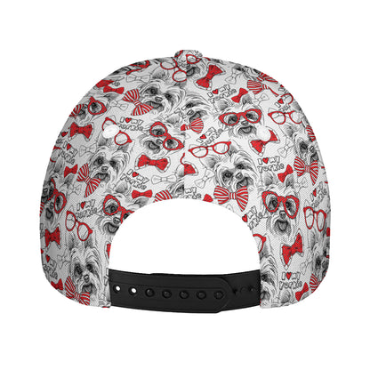 Lovely Yorkshire Terrier Pattern Print Baseball Cap