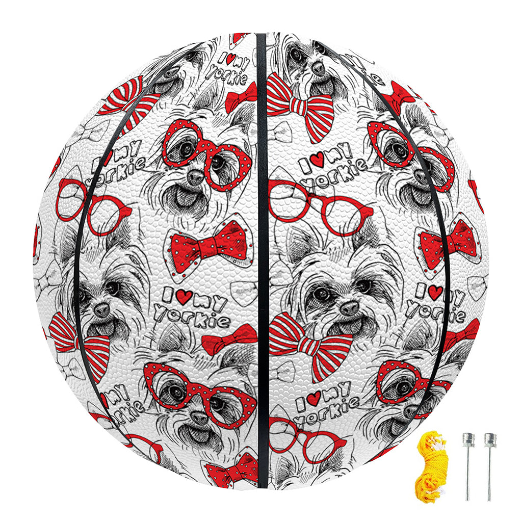 Lovely Yorkshire Terrier Pattern Print Basketball