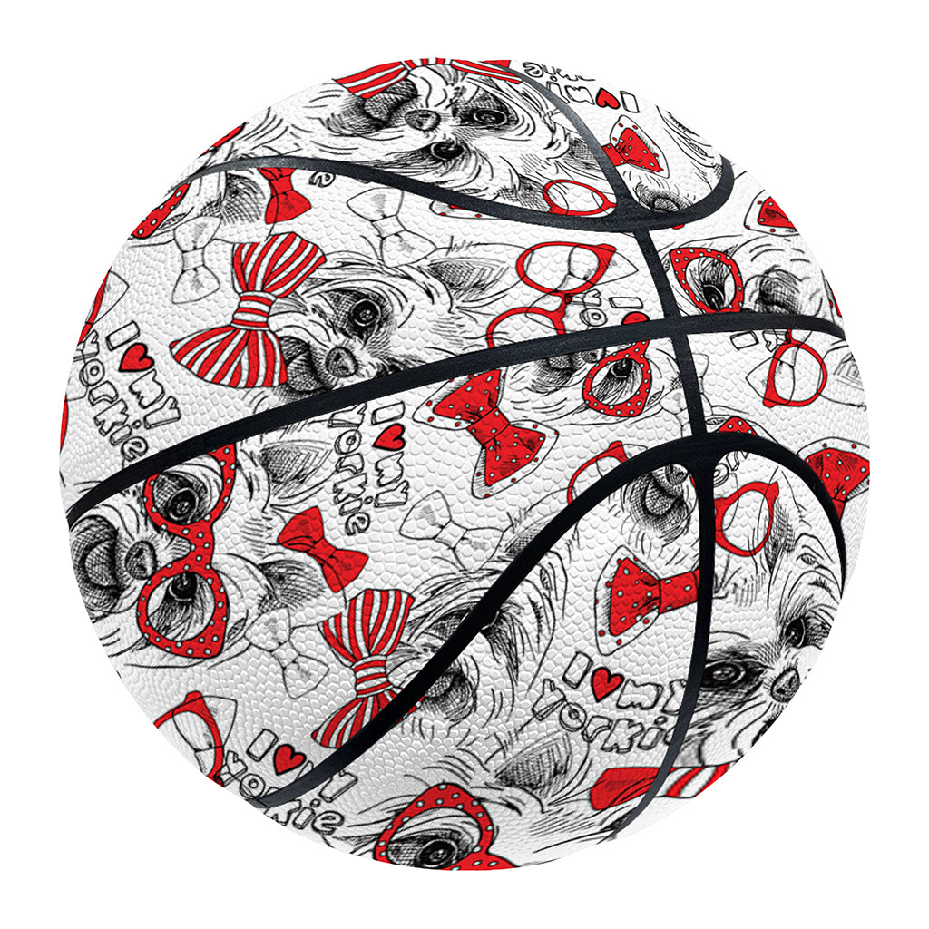 Lovely Yorkshire Terrier Pattern Print Basketball