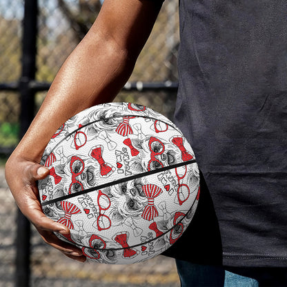 Lovely Yorkshire Terrier Pattern Print Basketball