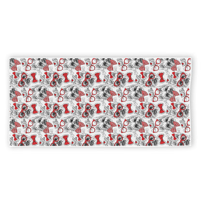Lovely Yorkshire Terrier Pattern Print Beach Towel