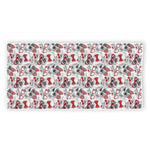 Lovely Yorkshire Terrier Pattern Print Beach Towel