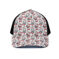 Lovely Yorkshire Terrier Pattern Print Black Mesh Trucker Hat