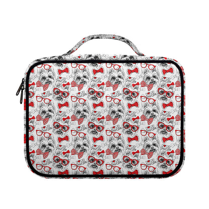Lovely Yorkshire Terrier Pattern Print Briefcase Bible Bag