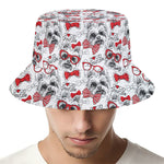 Lovely Yorkshire Terrier Pattern Print Bucket Hat