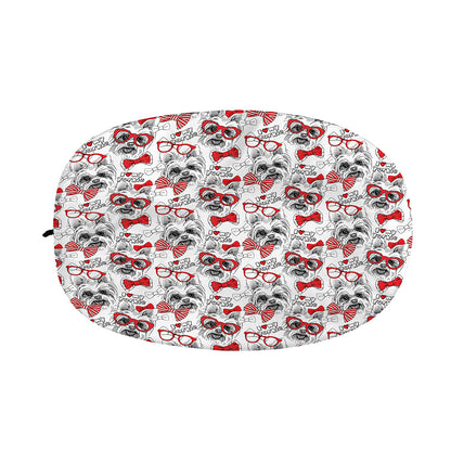 Lovely Yorkshire Terrier Pattern Print Car Side Mirror Covers