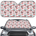 Lovely Yorkshire Terrier Pattern Print Car Windshield Sun Shade