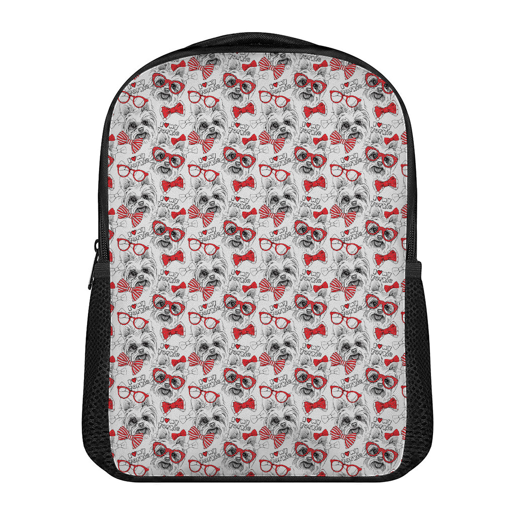 Lovely Yorkshire Terrier Pattern Print Casual Backpack