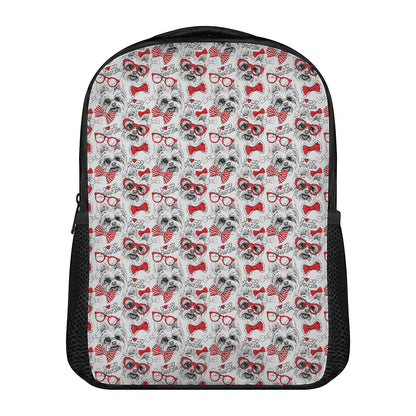 Lovely Yorkshire Terrier Pattern Print Casual Backpack