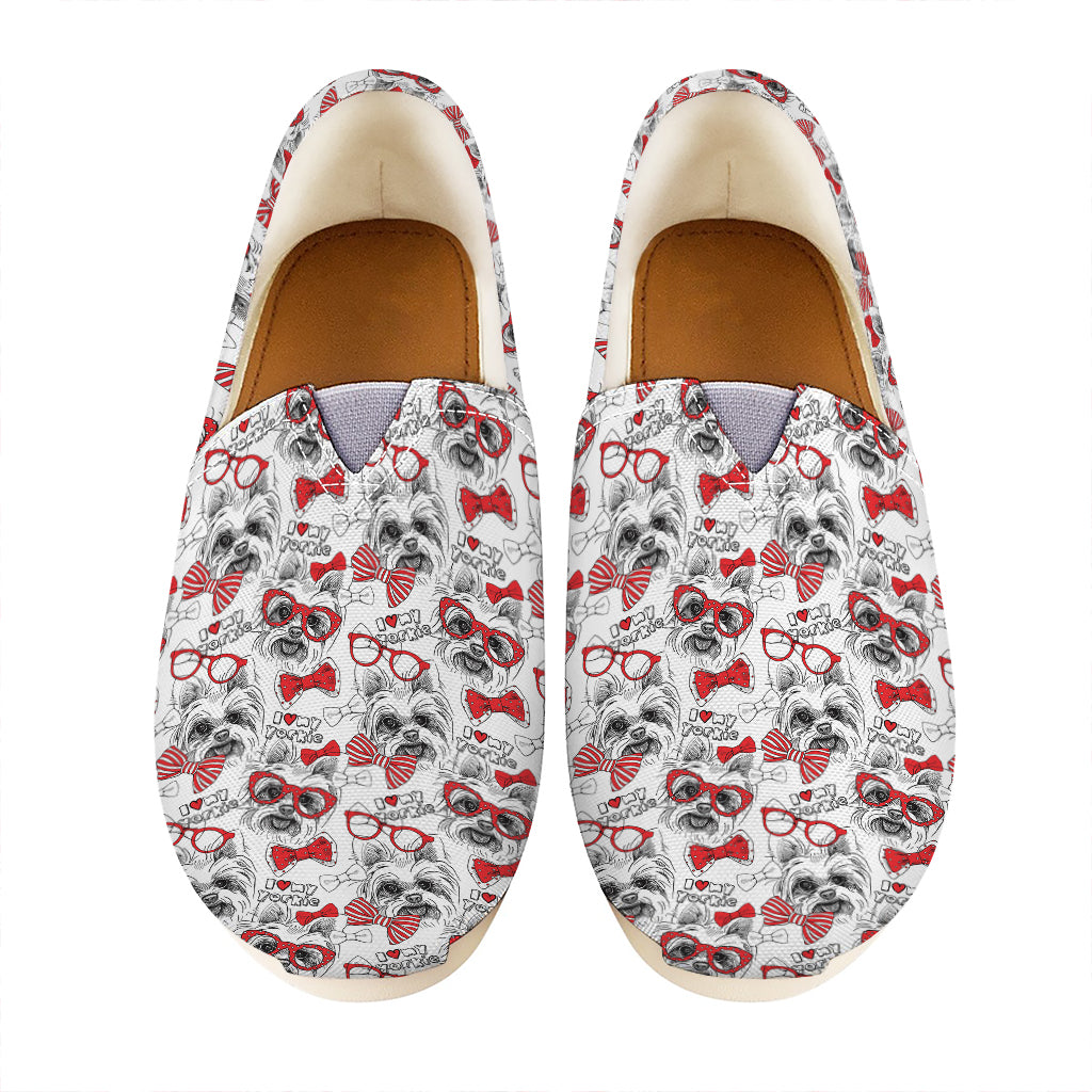 Lovely Yorkshire Terrier Pattern Print Casual Shoes