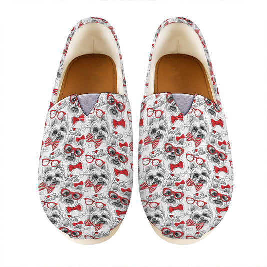 Lovely Yorkshire Terrier Pattern Print Casual Shoes