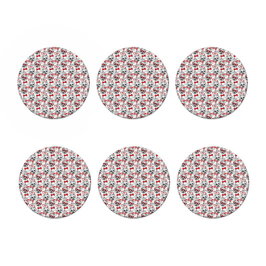 Lovely Yorkshire Terrier Pattern Print Coaster Set