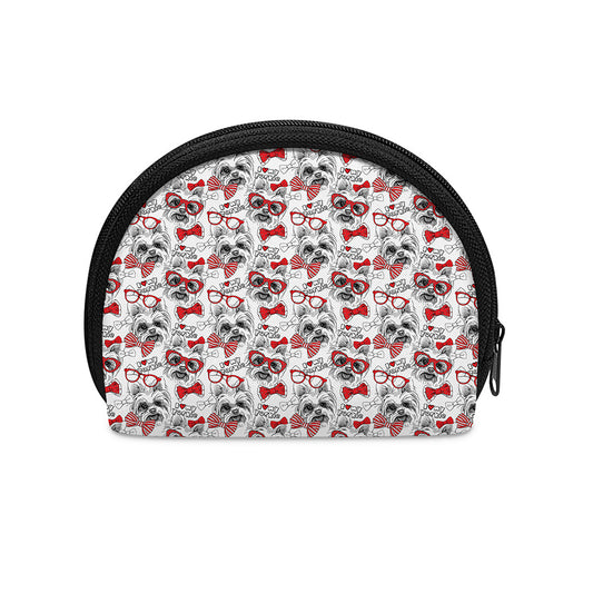 Lovely Yorkshire Terrier Pattern Print Coin Purse