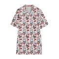 Lovely Yorkshire Terrier Pattern Print Cotton Hawaiian Shirt