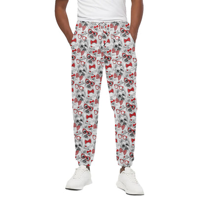 Lovely Yorkshire Terrier Pattern Print Cotton Pants