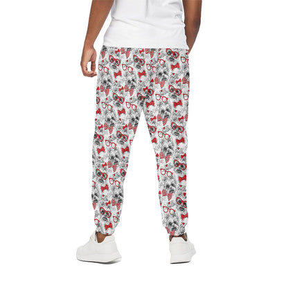 Lovely Yorkshire Terrier Pattern Print Cotton Pants