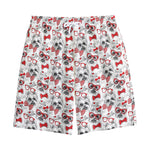 Lovely Yorkshire Terrier Pattern Print Cotton Shorts