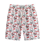 Lovely Yorkshire Terrier Pattern Print Cotton Shorts