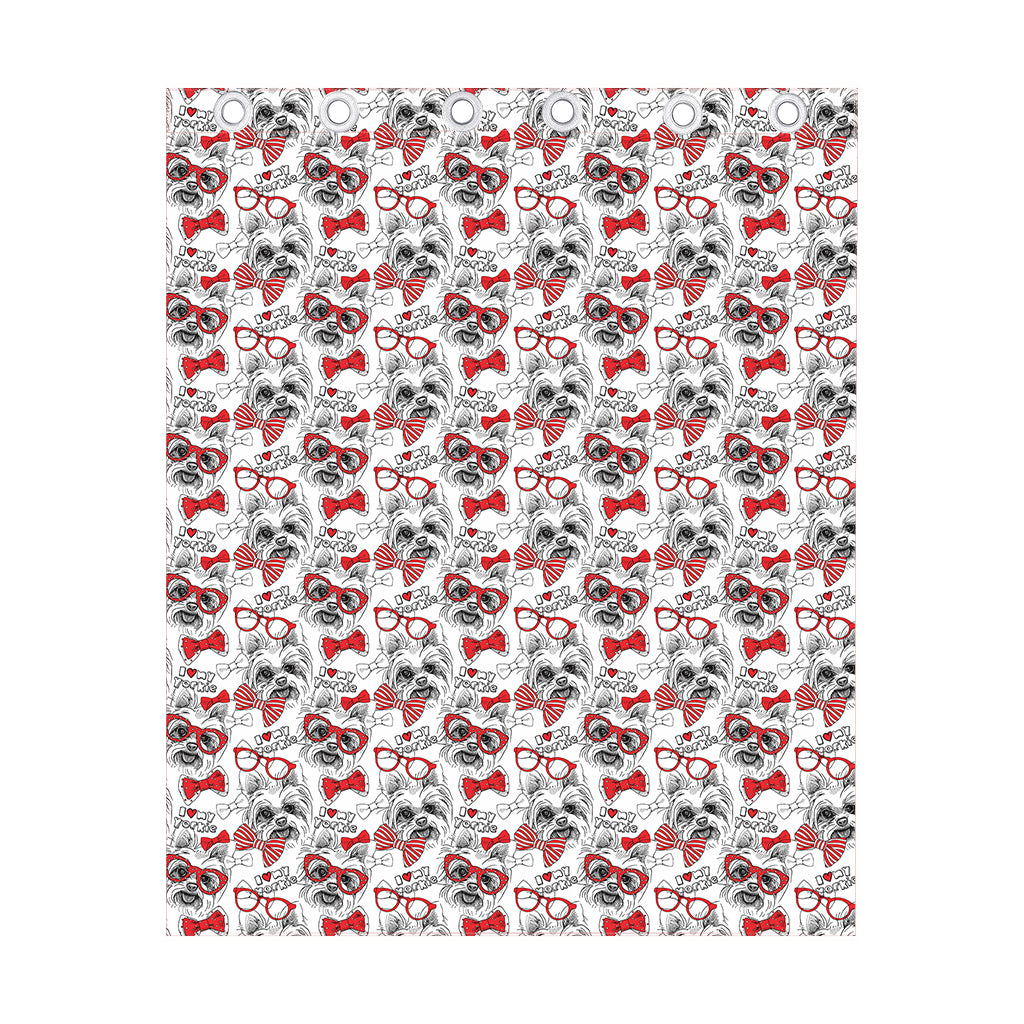 Lovely Yorkshire Terrier Pattern Print Curtain