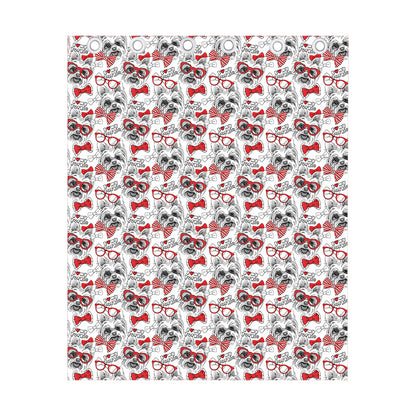 Lovely Yorkshire Terrier Pattern Print Curtain