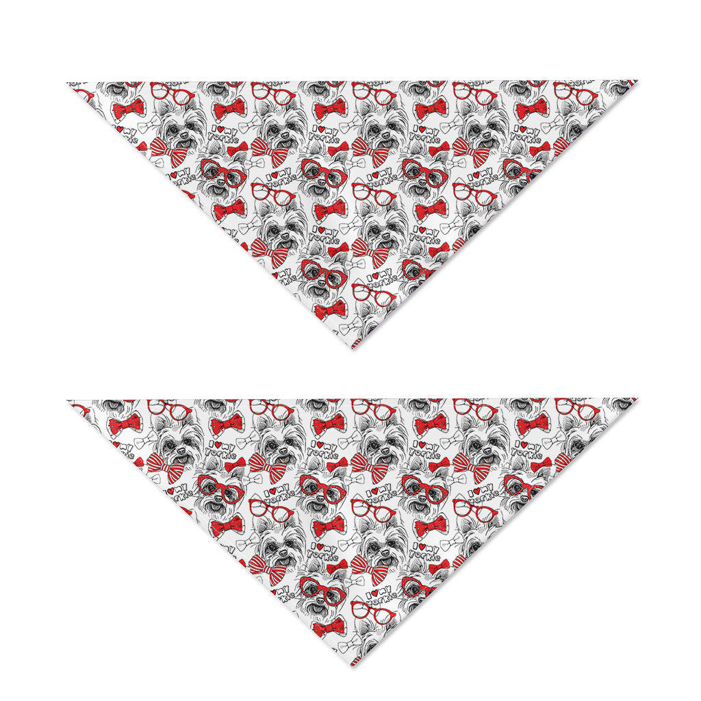 Lovely Yorkshire Terrier Pattern Print Dog Bandana