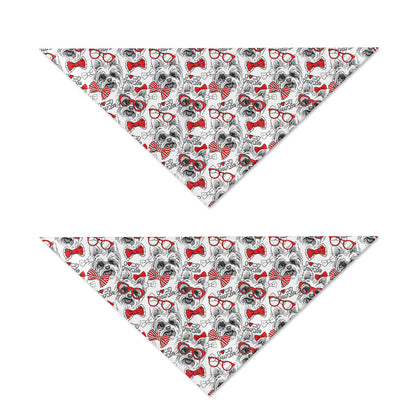Lovely Yorkshire Terrier Pattern Print Dog Bandana