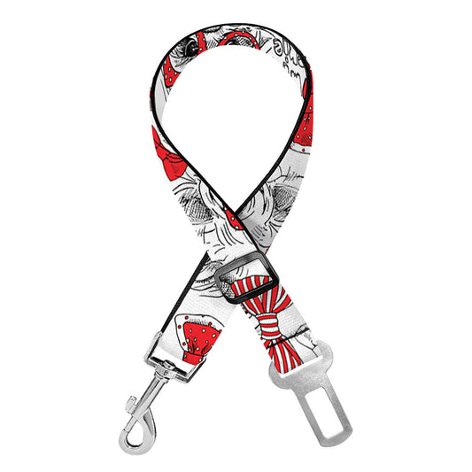 Lovely Yorkshire Terrier Pattern Print Dog Seat Belt