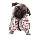 Lovely Yorkshire Terrier Pattern Print Dog Zip Up Hoodie